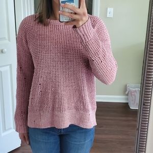 American Eagle Distressed Knit Sweater